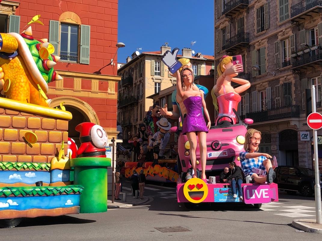 A person on a float in a parade

Description automatically generated