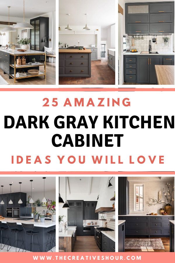 25 Dramatic Dark Gray Kitchen Cabinets You Should See