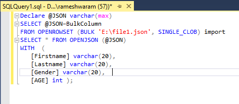 JSON SQL Server: Running Query to Convert JSON Data