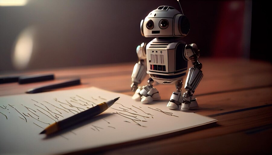 AI Robot Writer Writing Like a Human