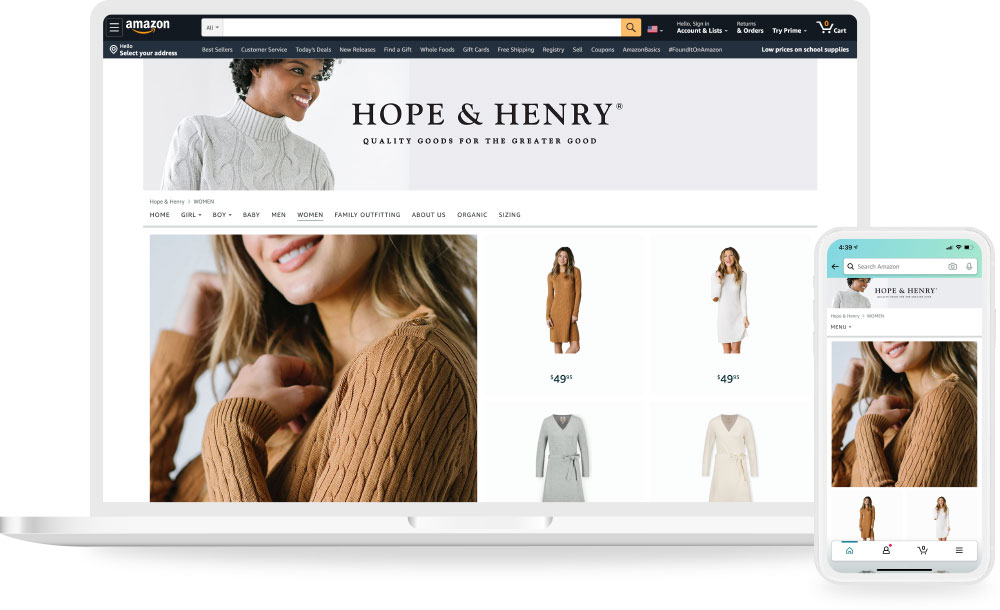 Amazon storefront examples