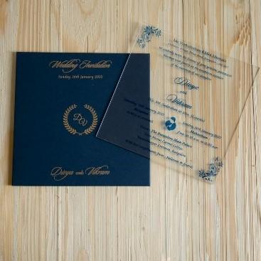 Acrylic Wedding Invitation Card Design