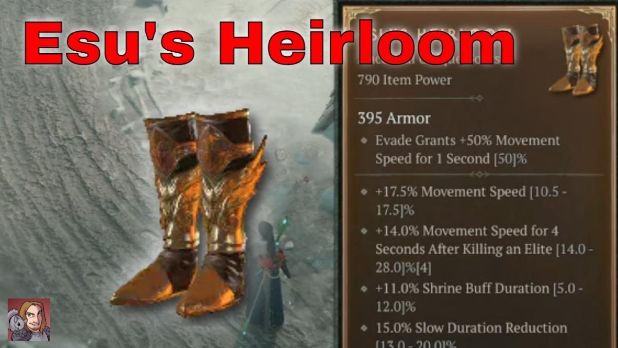 Diablo IV Unique Items - Esu's Heirloom (Sorceress Boots)