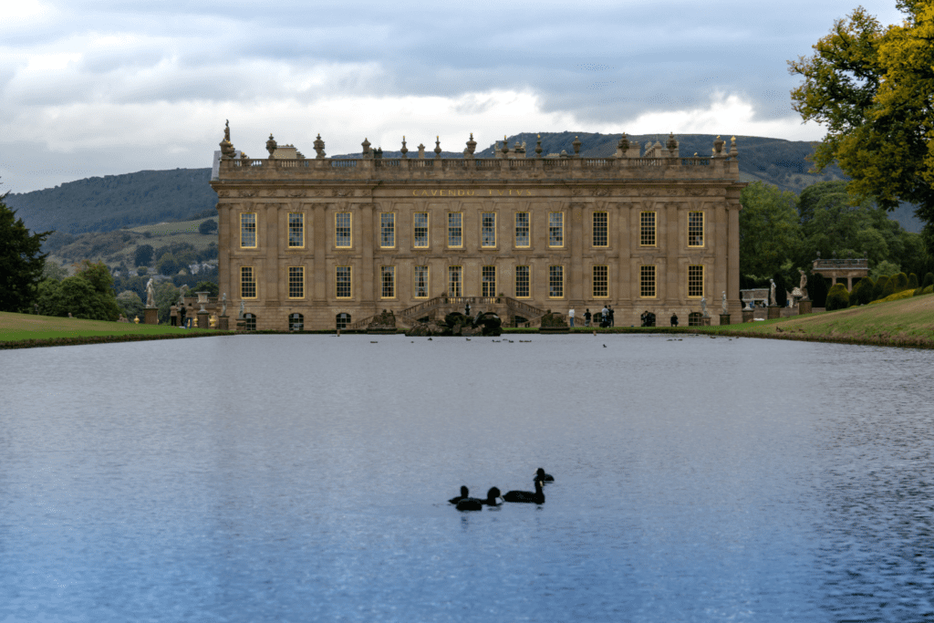 Historic Chatsworth House, Derbyshire, Cotswolds.