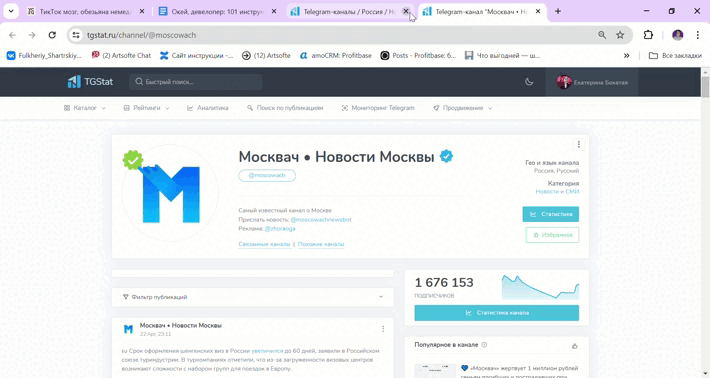 Статистика канала в Telegram