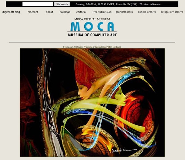 web del museo de arte digital MOCA