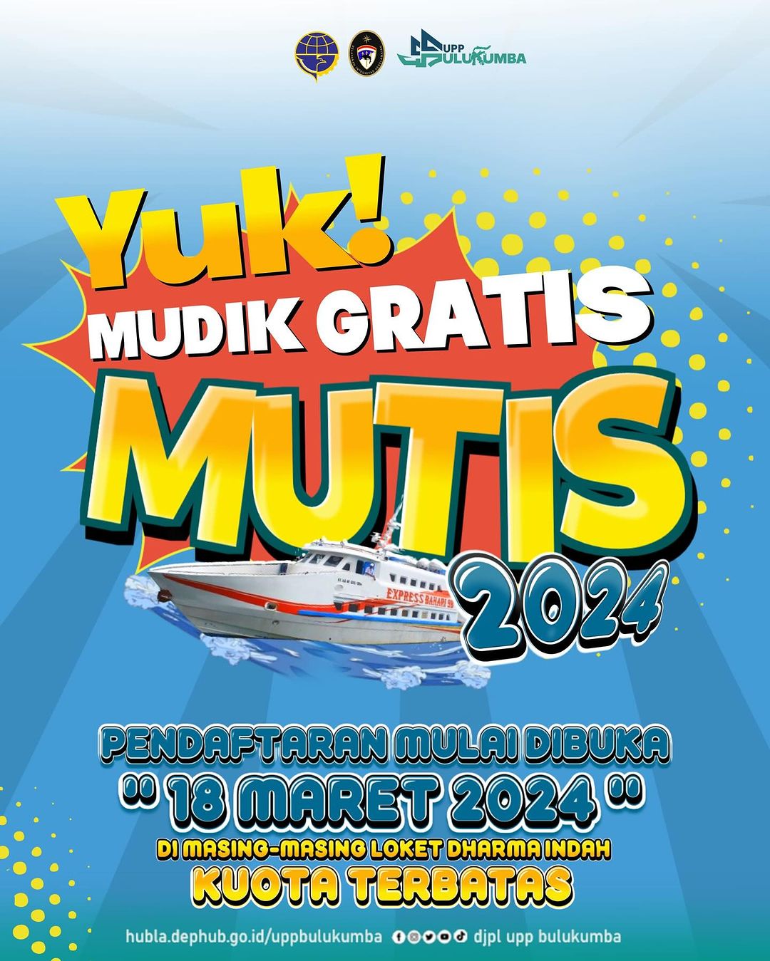 mudik gratis lebaran 2024 DJPL KUPP Bulukumba