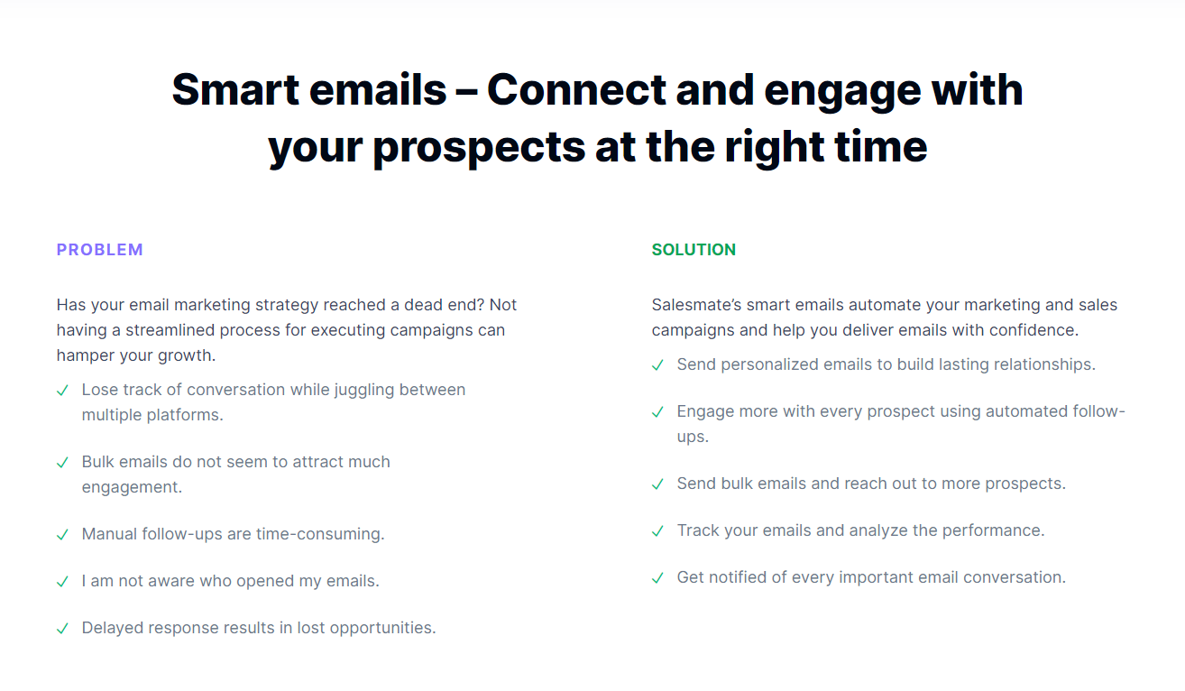 Smart emails - Connect and engage with your prospects at the right time with Salesmate