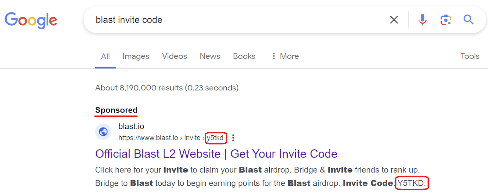 Blast Invite Code Google Ads