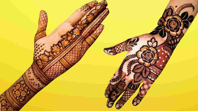 Front Side stylish mehndi design