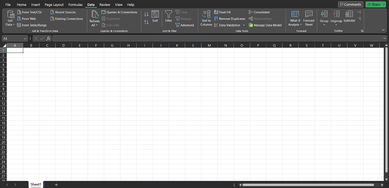 Import weather data in Excel