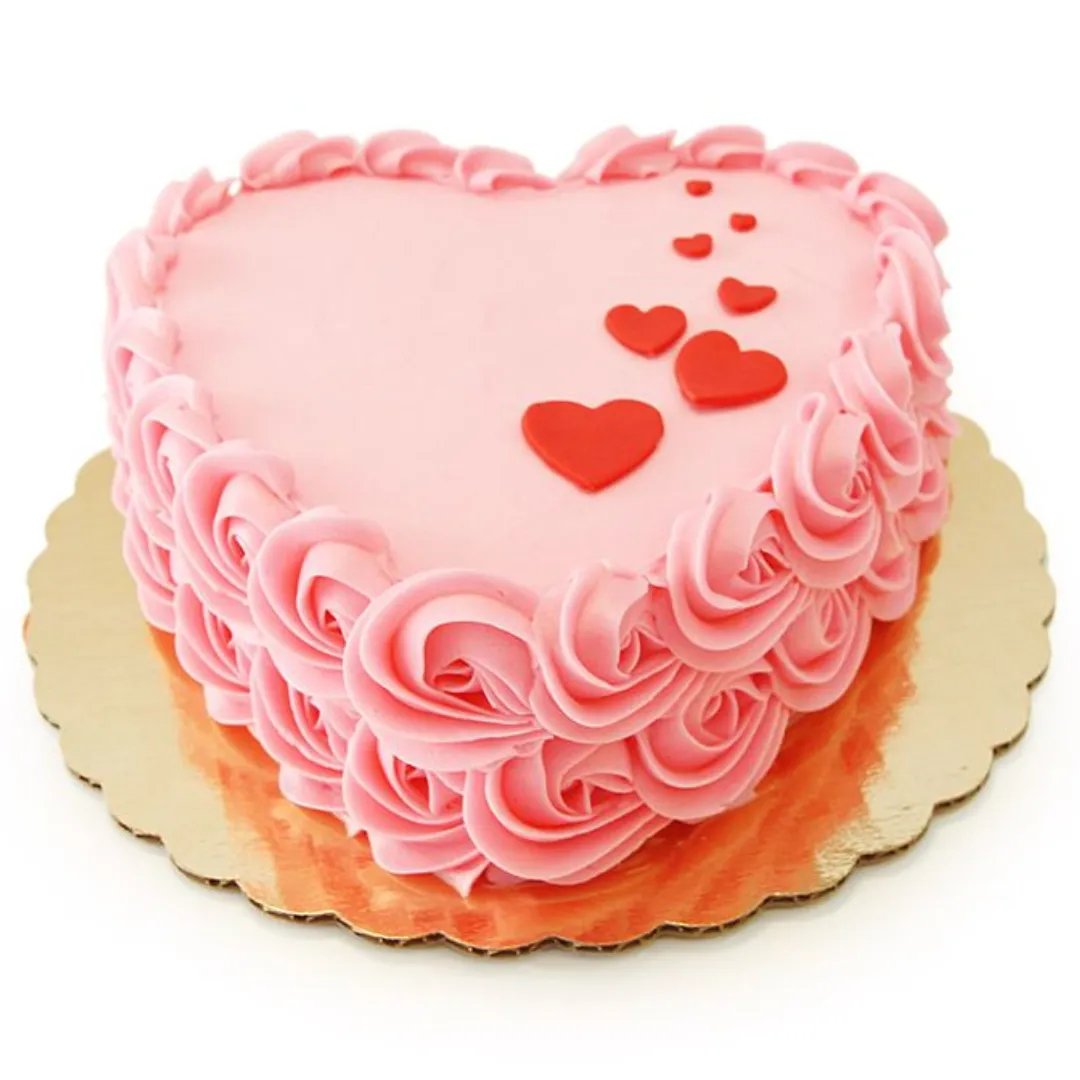 Yummy Strawberry Heart Shape Cake by Belly Amy's