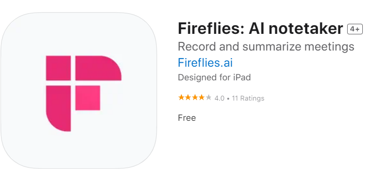 Fireflies is one of the best AI note-taking apps for iPad. 