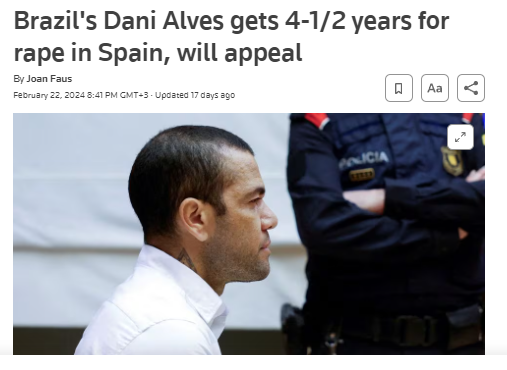 الحكم 4 سنوات على داني ألفيس