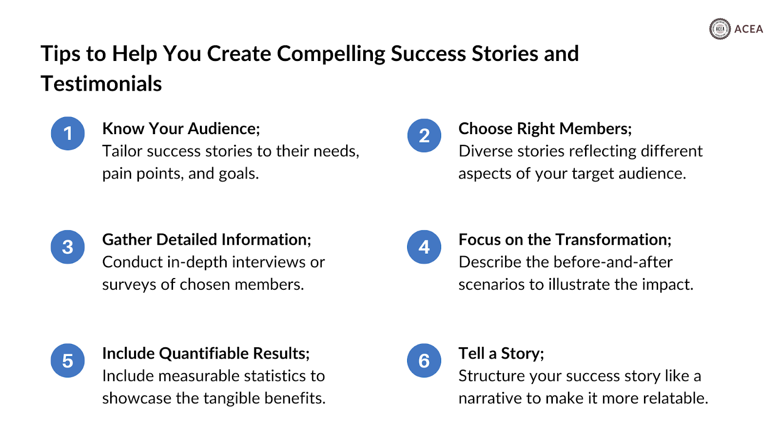 Tips to create compelling success stories and testimonials