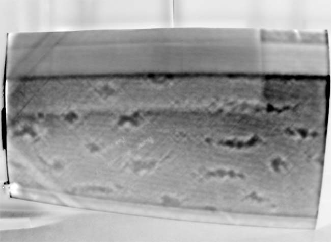 Thermographic Image of the wing section of a small aircraft