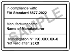 FIA Standard 8877-2022