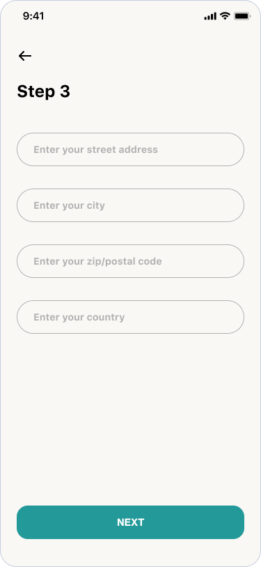 Form design without visible labels, utilizing placeholders exclusively