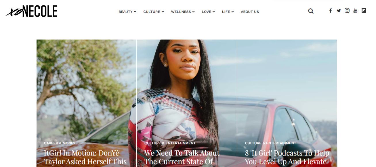 xoNecole - Blog Homepage