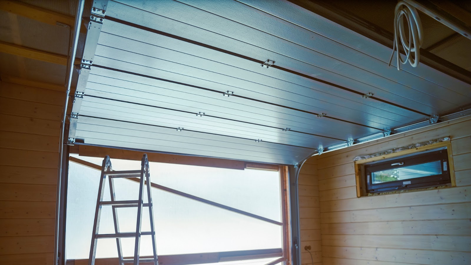 A new garage door installation