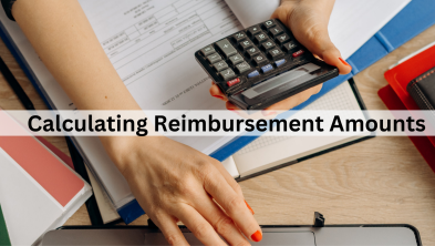 person calculating Reimbursement Amounts