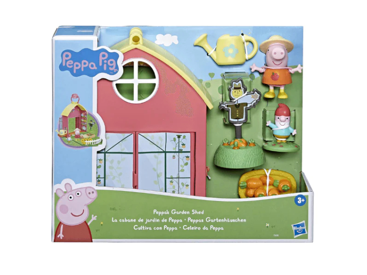 Join Peppa and her pals in her muddy garden