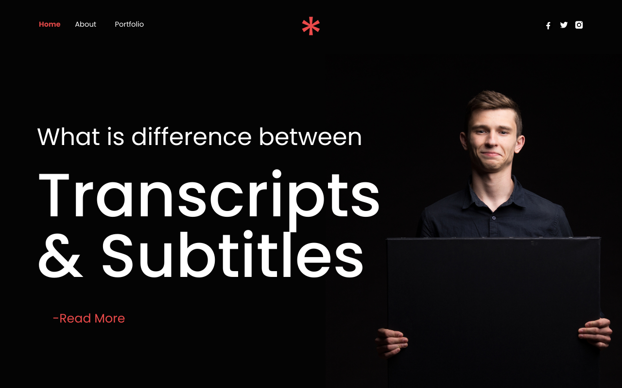 What is difference between transcripts & Subtitles 