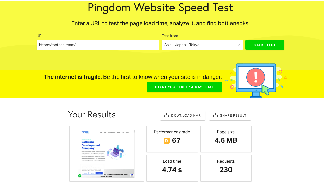 pingdom-website-speed-test