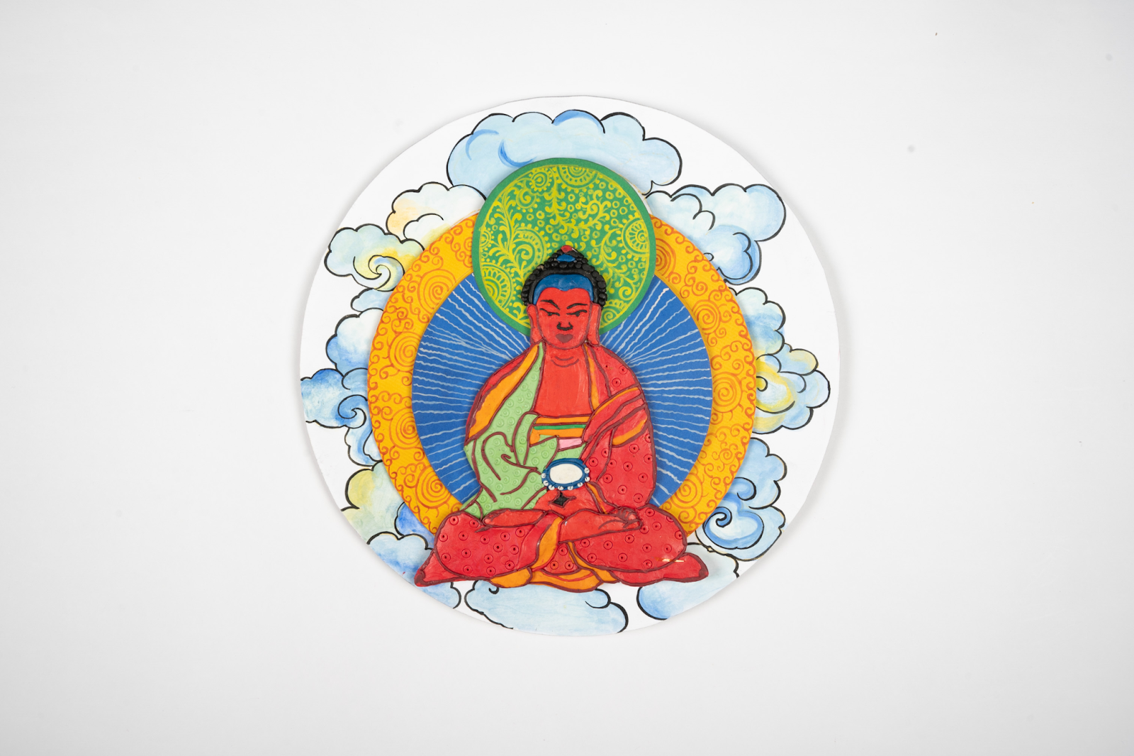 Learn How to Make a Thangka Painting of Buddha Clay Craft for Kids