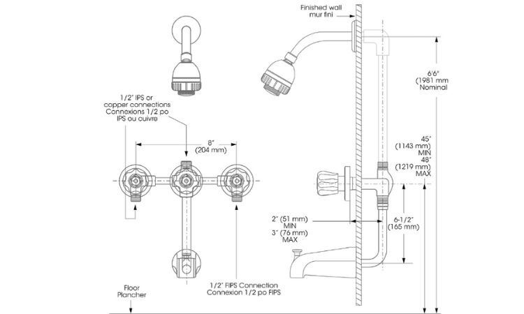 shower diverter diagram