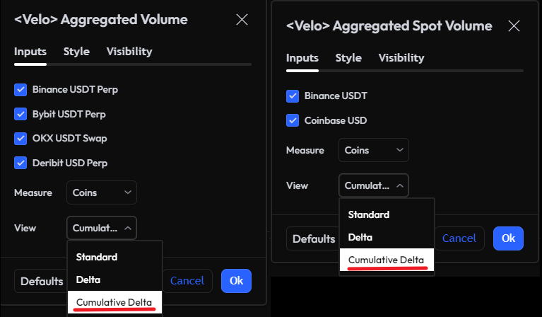 velo 數據設置