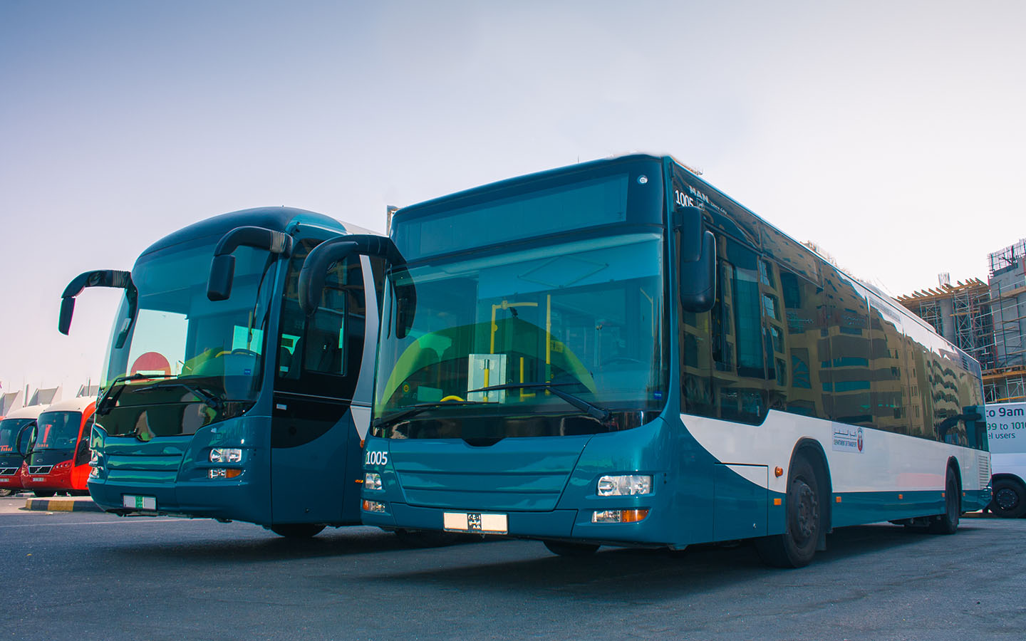 Different types of Abu Dhabi public buses