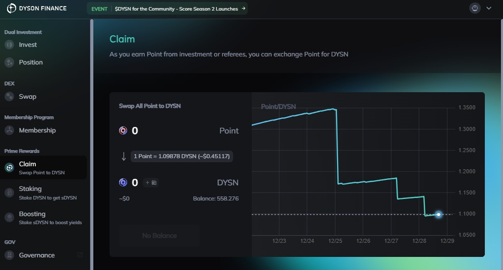 創新理財 Dex：Dyson Finance 介紹及空投第二季教學