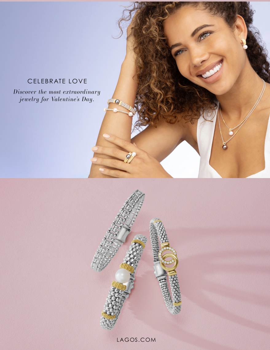 Image of women smiling wearing jewelry and product displayed