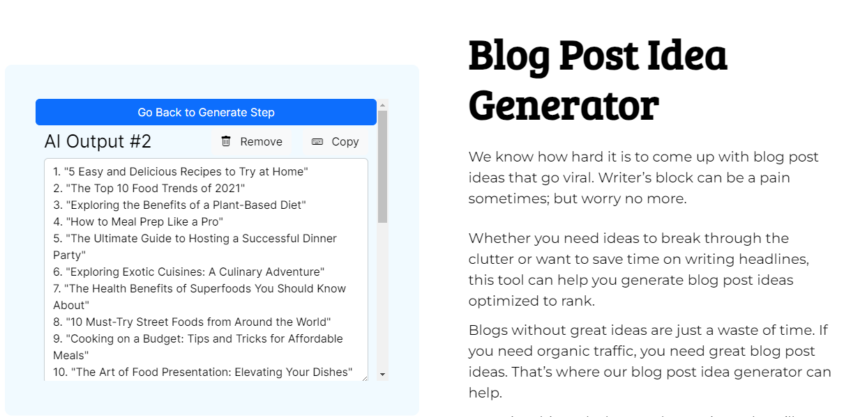 Trending Blog Post Titles on Content Gorilla's Blog Post Idea Generator