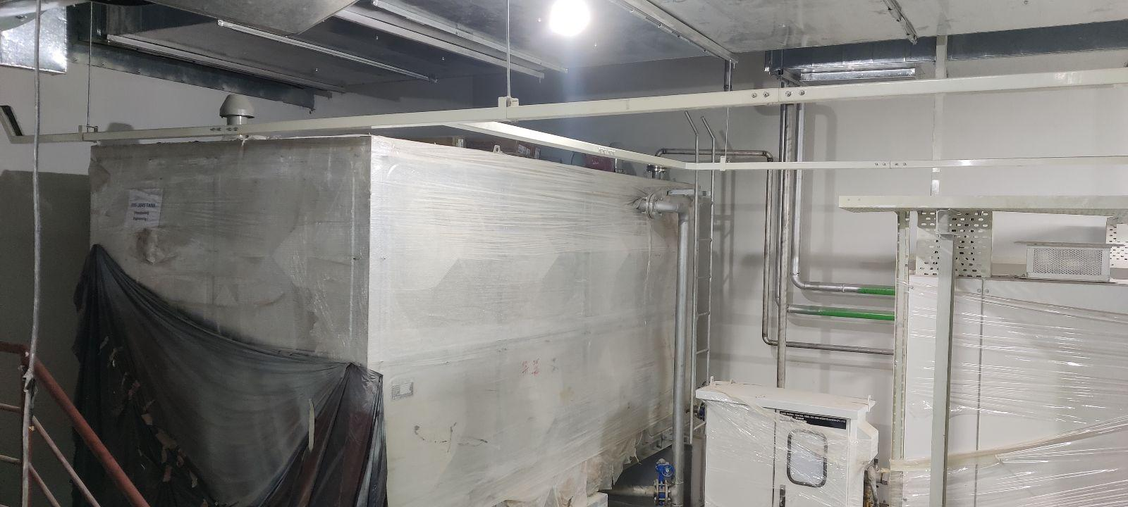 An image showing Beltecno’s 16KL Stainless steel panel water tank for RO water storage in Hyundai Motor India in Gurgaon