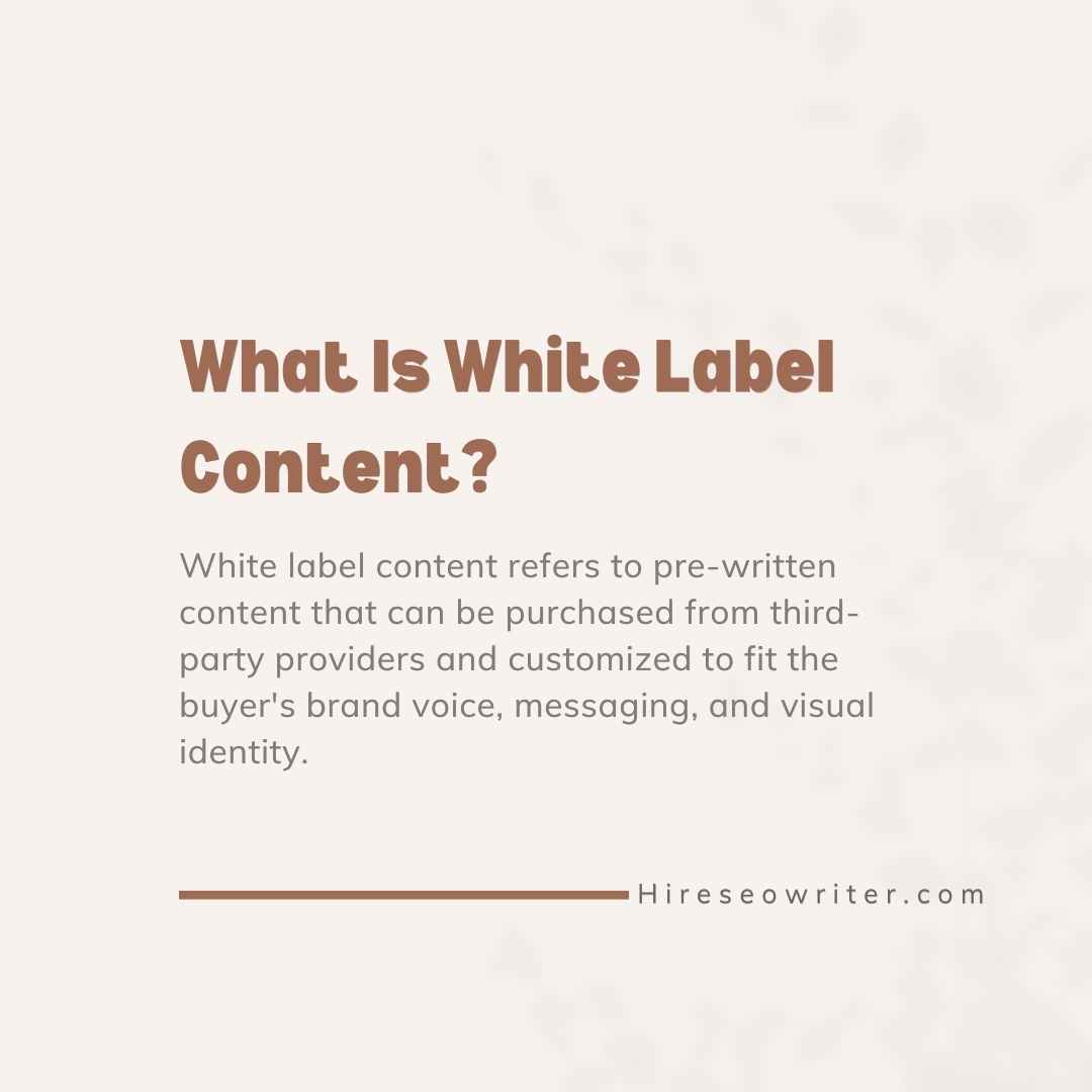 What Is White Label Content?
