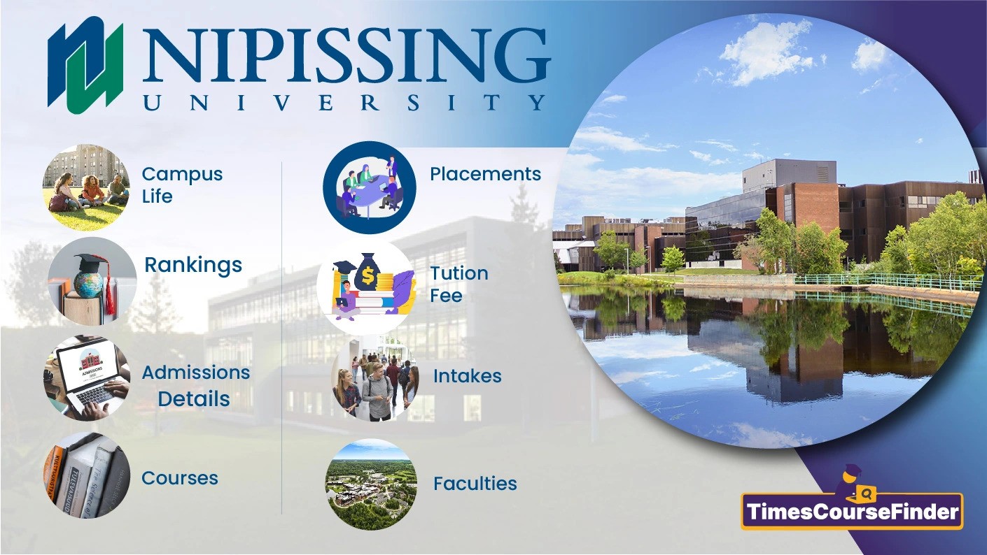 Find Nipissing University Campus life, its campuses, Rankings, Admission details, Placements, Tuition fees , Intakes, Faculties, Courses and more...