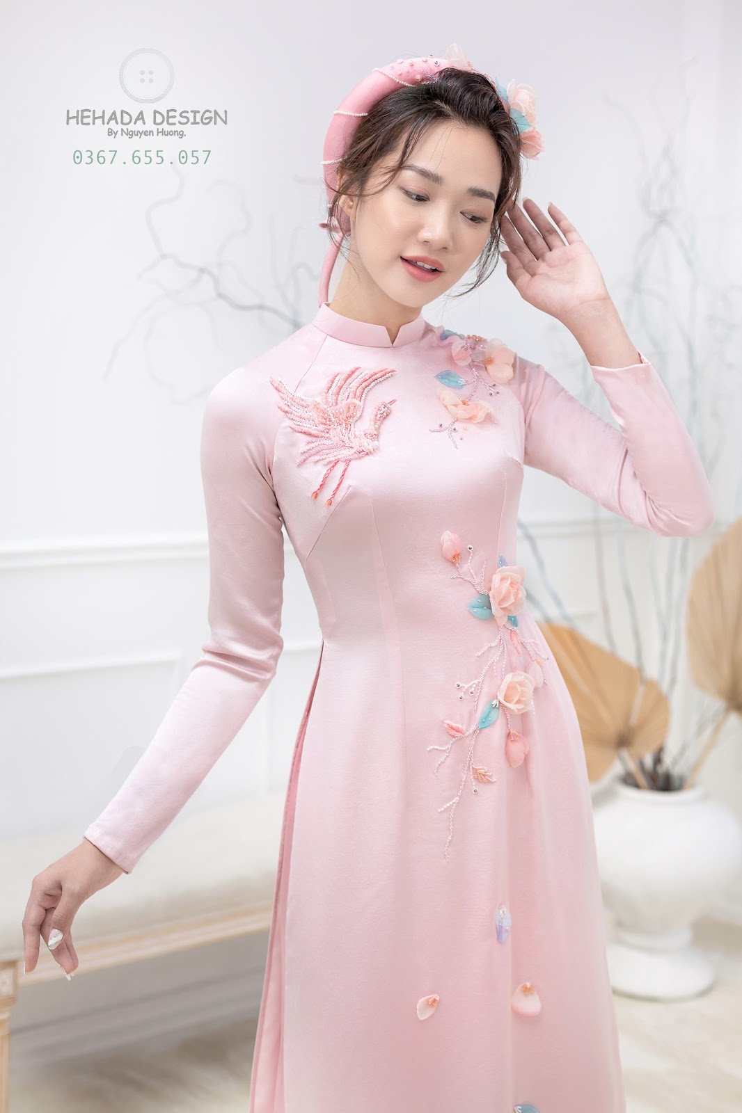 Họa tiết áo dài Hồng Lạc Hồng