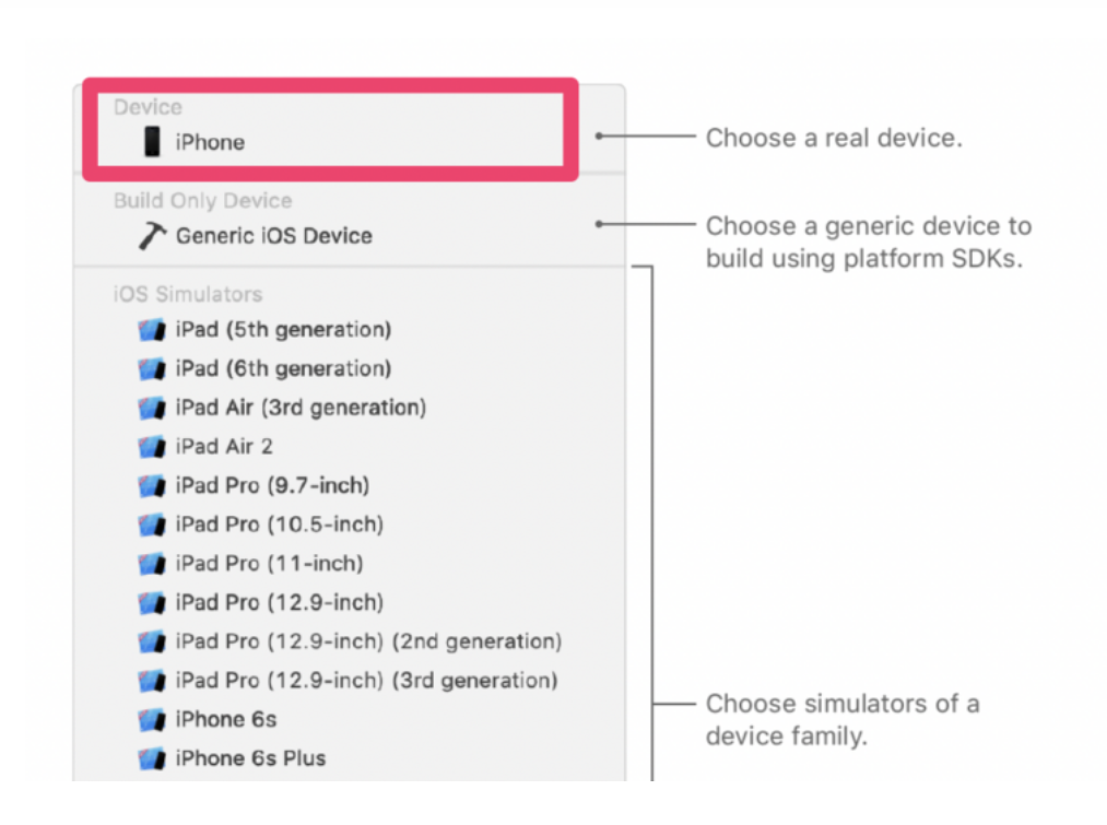 Running Xcode on a iPhone from Another Device