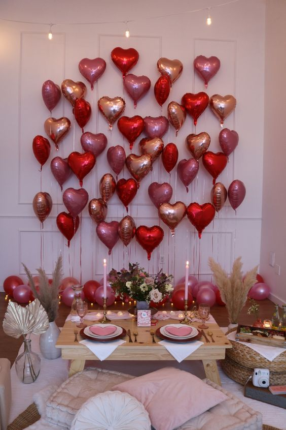 DECORACIONES CON GLOBOS Y MAS IDEAS POR SAN VALENTIN 