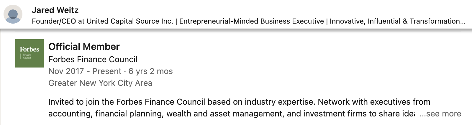 Jared Weitz United Capital Source
