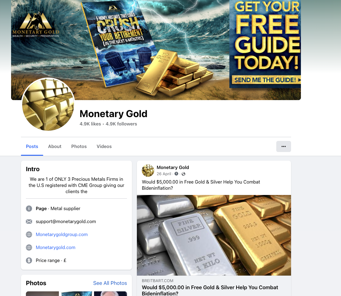 Monetary Gold lawsuit and facebook