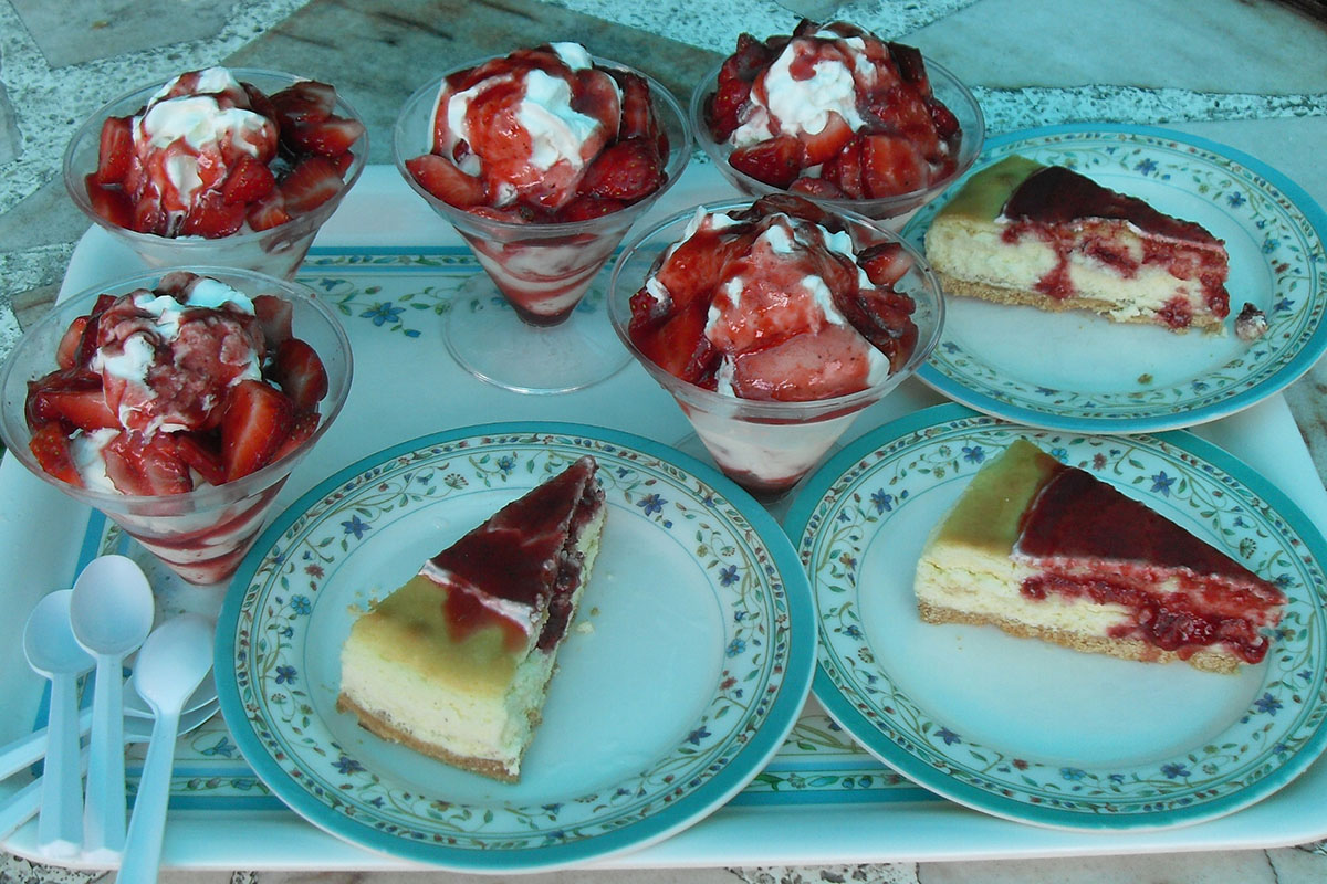 Strawberry-based desserts from Cameron Highlands