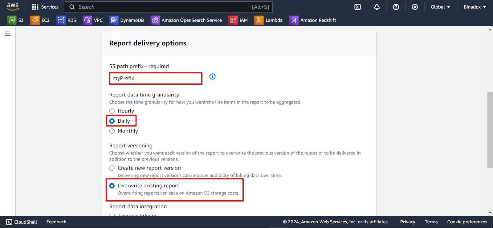 Report delivery options

