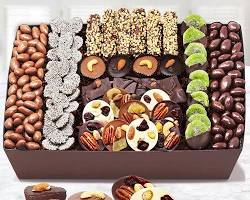 Chocolatecovered nuts and dried fruit