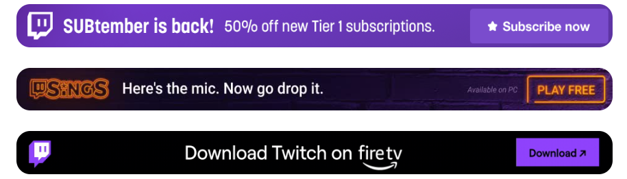 super leaderboard twitch ad examples