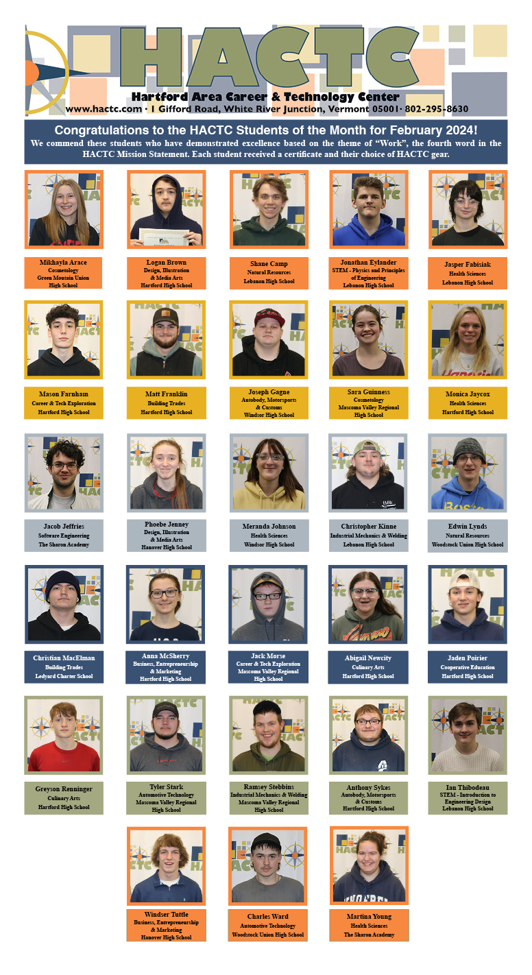 HACTC Students of the Month for February