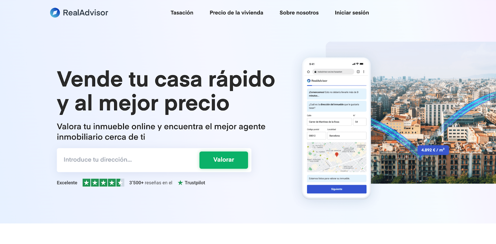 Saber el precio de una vivienda con RealAdvisor