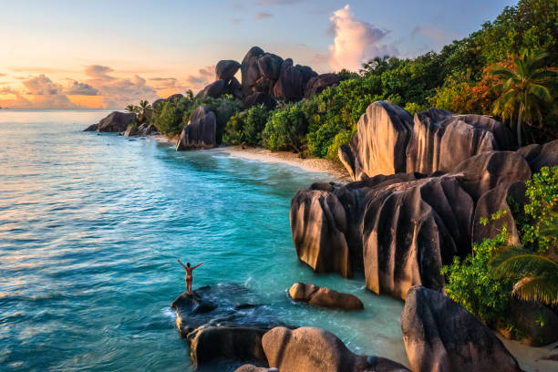 Seychelles in Indian Ocean coral reefs